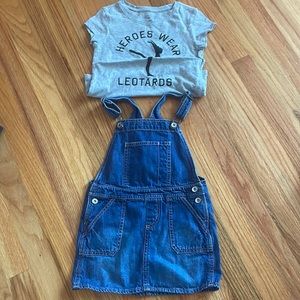 Gap top+ overall set